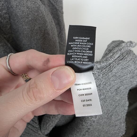 Torrid Gray Cable Knit At The Knee Thick Winter Cute Sweater Dress Size 3X - Picture 5 of 7